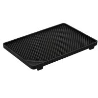 Плита гриль чугун.д/мангала рельефная с жироулавливатепелем 255х375х33 