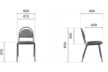 3. Стул utfc стандарт bl z11 черный стандартbl01