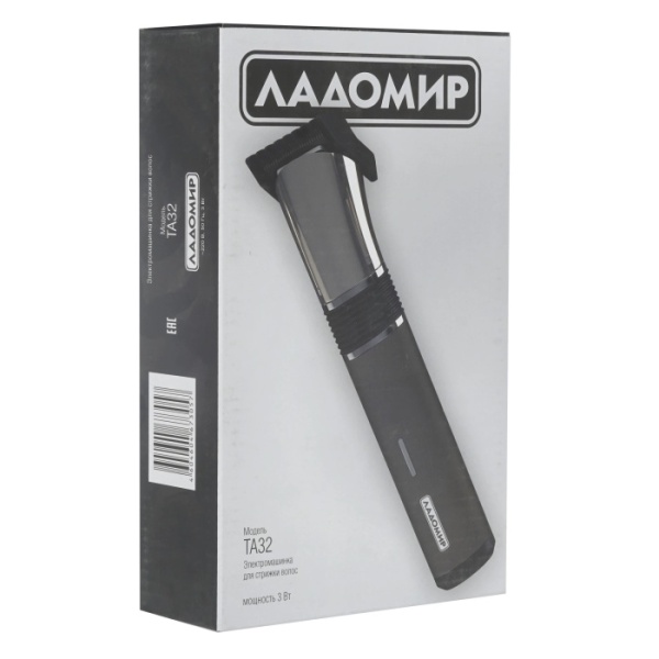 3. Машинка для стрижки Ладомир ТА-32 3Вт,аккум,1насадка