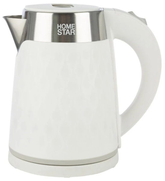 1. Чайник HOMESTAR HS-1021 1,7 л, 1,5кВт, белый, двойной корпус